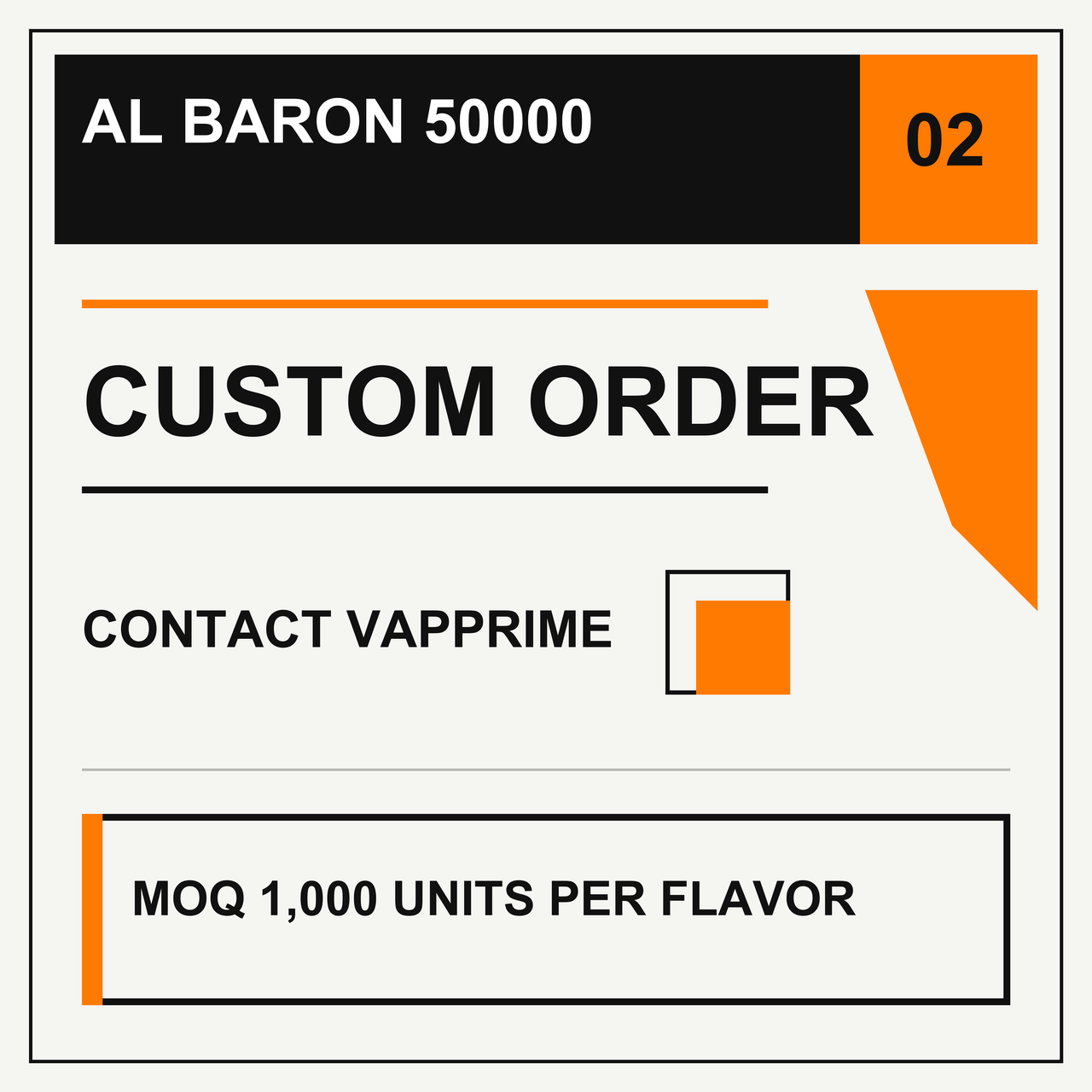 AL BARON 50000 custom order - contact VapPrime